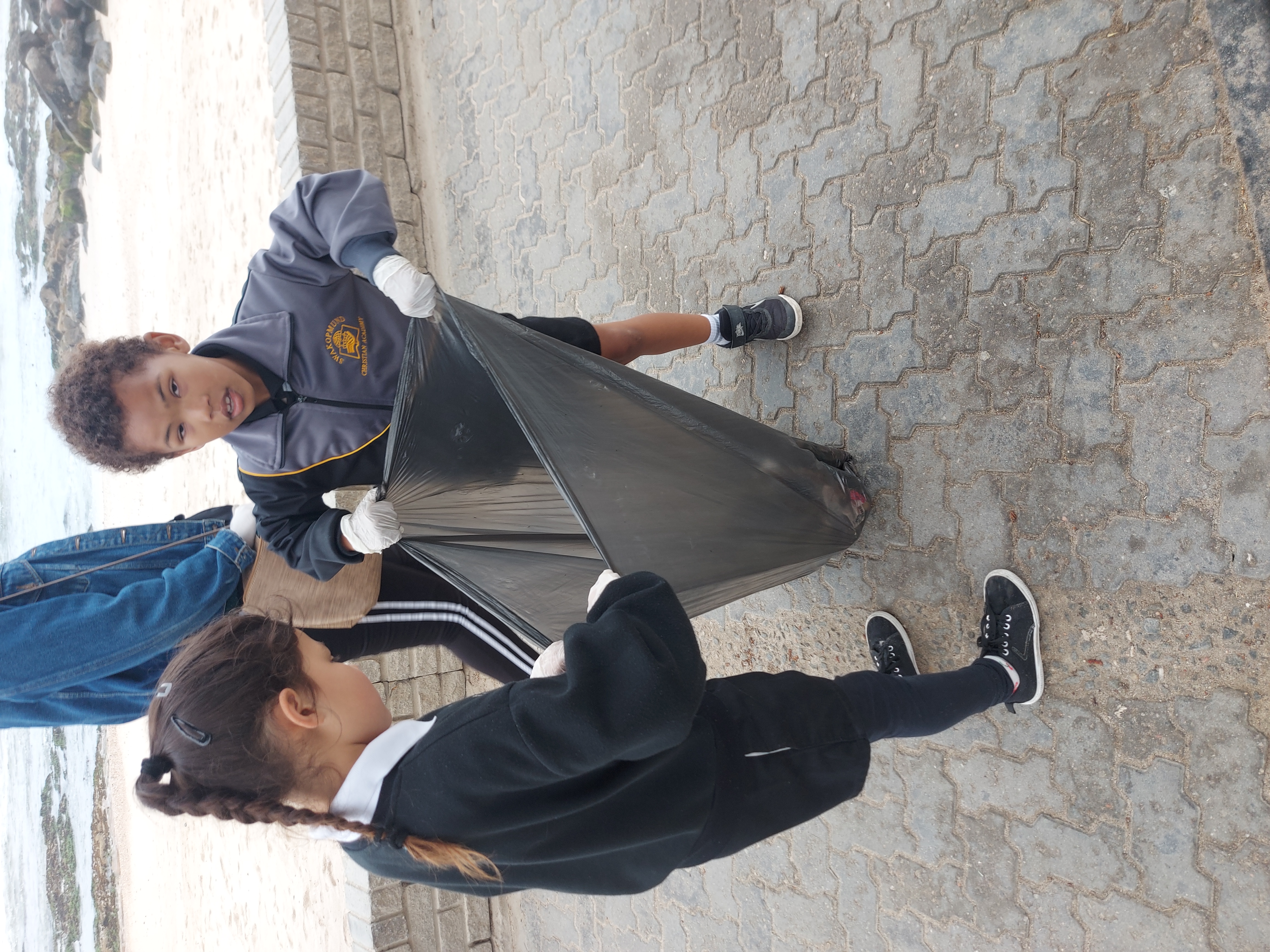 Beach cleanup progress